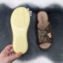 Капці жіночі Белста на липучці з відкритим носком коричневі 4187
