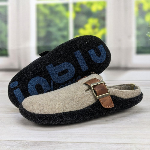 Тапочки мужские фетровые для паркета Inblu песочные 3438