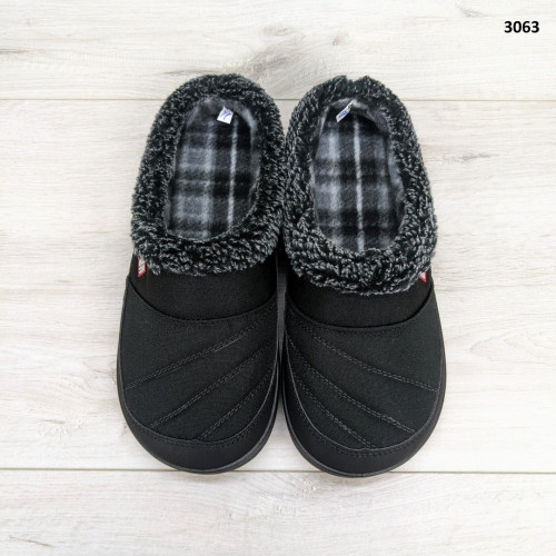 Тапочки чоловічі домашні чуні Dago Style чорні 3063