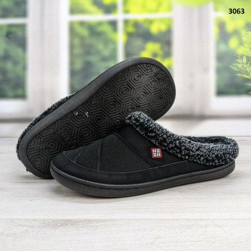 Тапочки чоловічі домашні чуні Dago Style чорні 3063