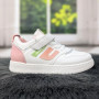 Кросівки дитячі для дівчинки білі з рожевим Ashiguli 5145