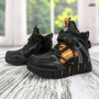 Ботинки зимние для мальчика черные с коричневым на овчине Y.TOP 1585