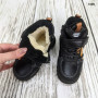 Ботинки зимние для мальчика черные с коричневым на овчине Y.TOP 1585