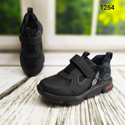 Кросівки дитячі чорні для хлопчика Kimboo 1264
