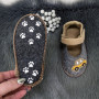Тапки фетровые Белста для девочки серые с бежевым 1798