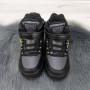 Ботинки зимние для мальчика черные с серым Lilin Shoes 5191
