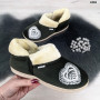 Женские теплые тапочки чуни Dago Style на меху цвета хаки велюровые 2403