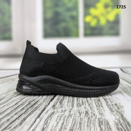 Кросівки дитячі для дівчинки чорні зі стразами Little Faiyry 1725