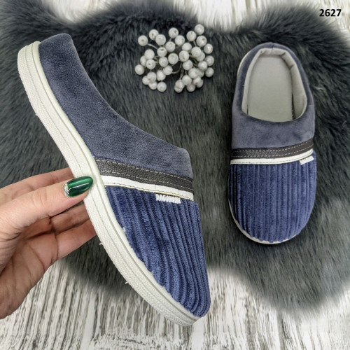 Тапочки домашні жіночі теплі Dago Style сині без запаху 2627