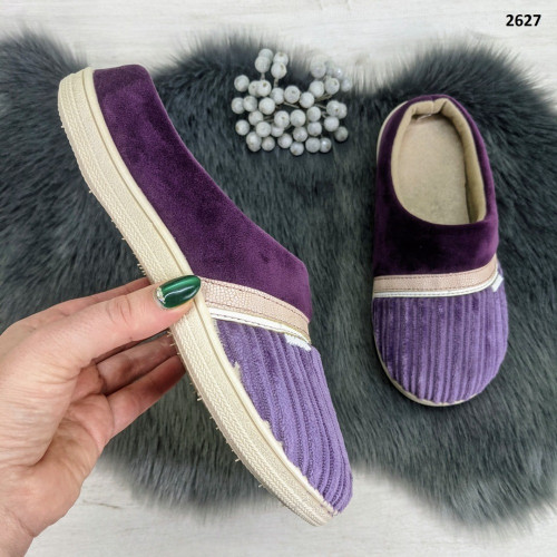 Тапочки домашні жіночі теплі Dago Style фіолетові без запаху 2627