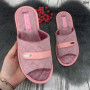 Тапочки жіночі домашні Белста з відкритим носком велюрові пудрові 2634