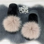 Капці жіночі повстяні для ламінату з натуральним хутром Slippers бежеві 4243