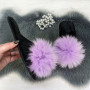 Капці жіночі повстяні для ламінату з натуральним хутром Slippers лавандові 4243