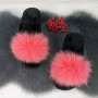 Тапочки женские войлочные для ламината с натуральным мехом Slippers коралловые 4243
