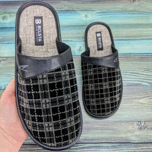 Мужские тапочки Белста с закрытым носком, серые 3203_2