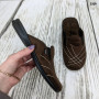 Тапочки чоловічі теплі закриті Inblu коричневі з шкіряною устілкою 3309