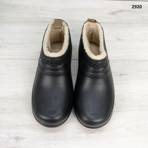 Калоші жіночі пінкові на хутрі Dago Style чорні 2920