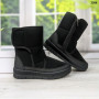 Сапожки дутики женские черные средней высоты Кредо 2388