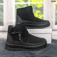 Ботинки дутики женские короткие черные Кредо 2938