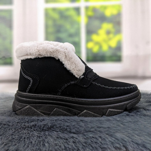 Черевики жіночі зимові чорні замшеві Dago 4208_2