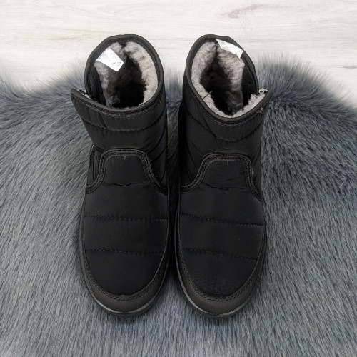 Черевики дутики жіночі короткі чорні Кредо 2717