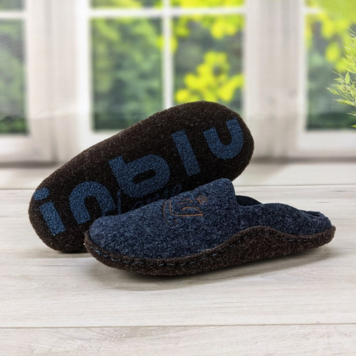 Тапочки мужские фетровые для паркета Inblu синие King 3437