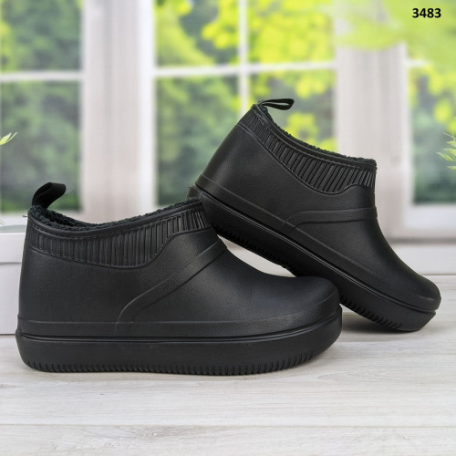 Калоші чоловічі піна з хутром зимові чорні Dago Style 3483