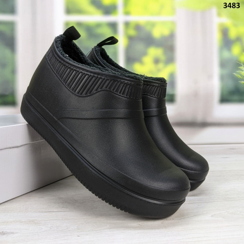 Калоші чоловічі піна з хутром зимові чорні Dago Style 3483