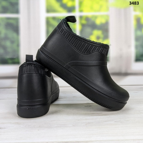 Калоші чоловічі піна з хутром зимові чорні Dago Style 3483