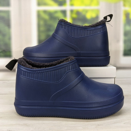 Калоші чоловічі піна з хутром зимові сині Dago Style 3483