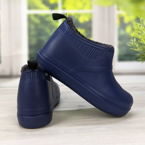 Калоші чоловічі піна з хутром зимові сині Dago Style 3483