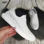 Кроссовки женские мокасины текстильные белые GIPANIS 2497