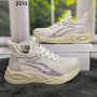 Женские кроссовки текстильные на шнурках бежевые с красным Veagia 2510