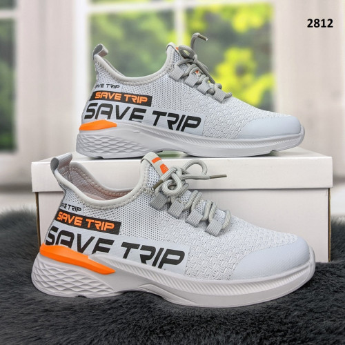 Кросівки жіночі сірі текстильні на шнурках Save Trip 2812