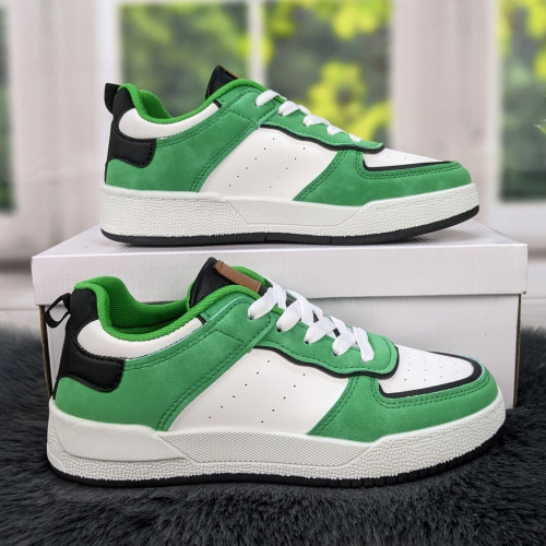 Кросівки кеди жіночі білі із зеленим Swin-shoes 4218
