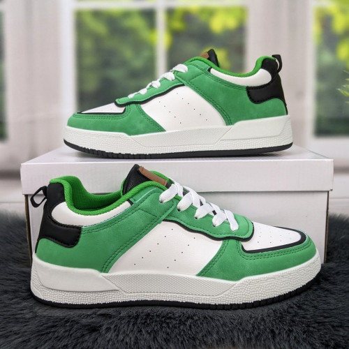 Кросівки кеди жіночі білі із зеленим Swin-shoes 4218