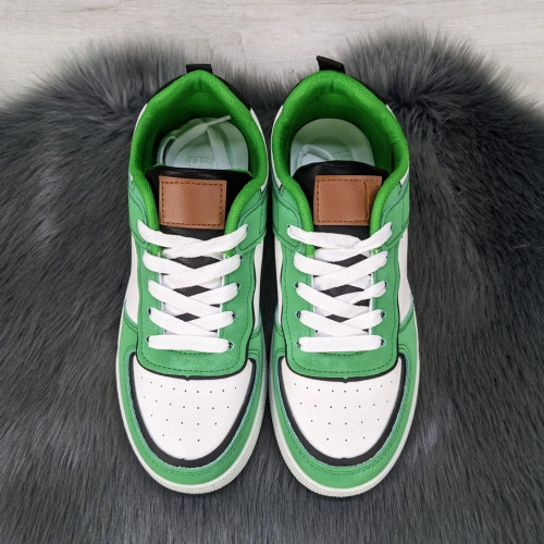Кросівки кеди жіночі білі із зеленим Swin-shoes 4218