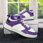 Кроссовки кеды женские белые с фиолетовым Swin-shoes 4218