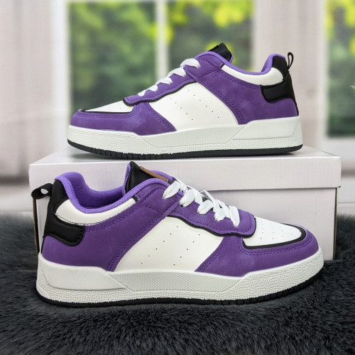 Кроссовки кеды женские белые с фиолетовым Swin-shoes 4218