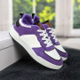 Кроссовки кеды женские белые с фиолетовым Swin-shoes 4218
