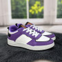 Кроссовки кеды женские белые с фиолетовым Swin-shoes 4218