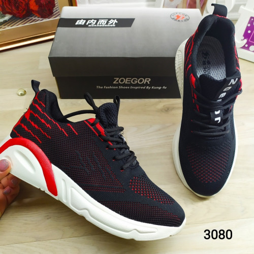 Мужские текстильные кроссовки черные ZOEGOR 3080