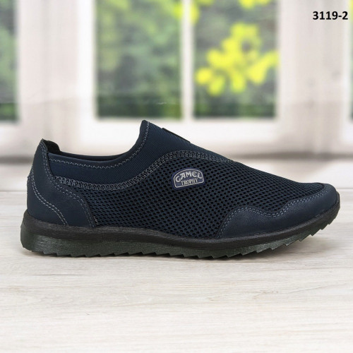 Кросівки мокасини чоловічі сітка сині Dago Style 3119-2