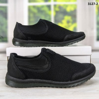 Кросівки мокасини чоловічі чорна сітка Dago Style 3127-2