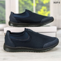 Кросівки мокасини чоловічі сині сітка Dago Style 3127-2
