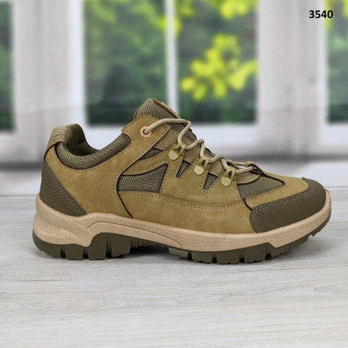 Кросівки чоловічі екошкіра із сіткою пісочного кольору Dago Style 3540