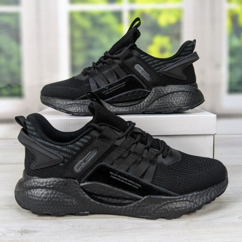 Кроссовки мужские Baas текстильные черные на пенковой подошве 3627