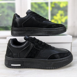 Кроссовки кеды мужские черные демисезонные Swin-shoes 3633