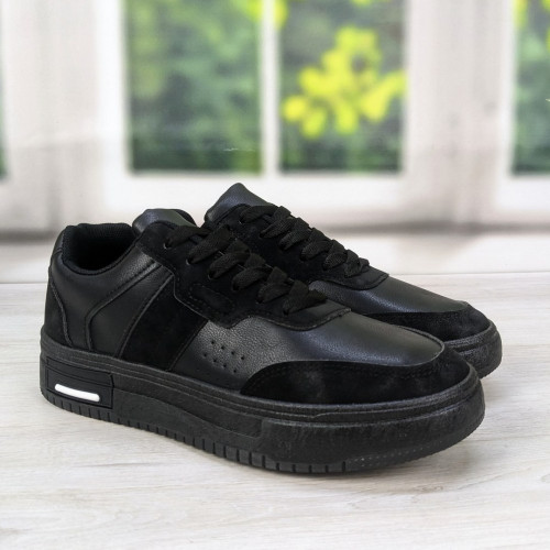 Кроссовки кеды мужские черные демисезонные Swin-shoes 3633