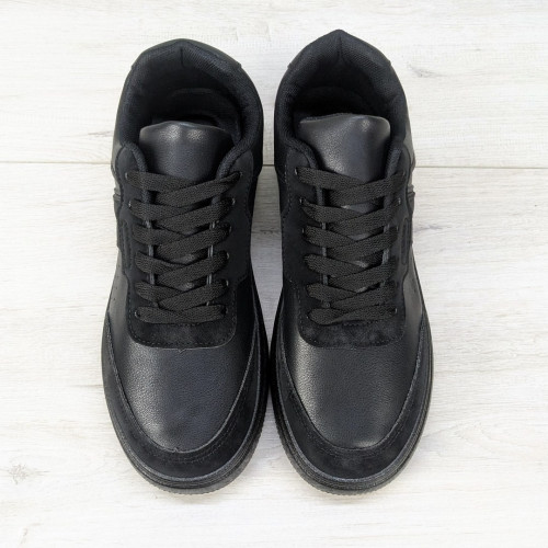 Кроссовки кеды мужские черные демисезонные Swin-shoes 3633